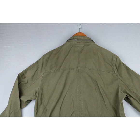 Ashley by 26 International Utility Jacket Drawstring Zipper Snap Green Large - Picture 15 of 16